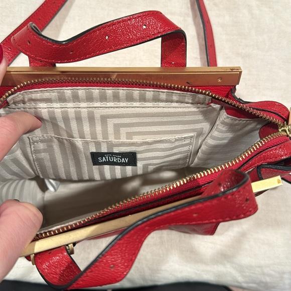 kate spade Saturday Red Leather Small Crossbody Bag - Picture 3 of 3